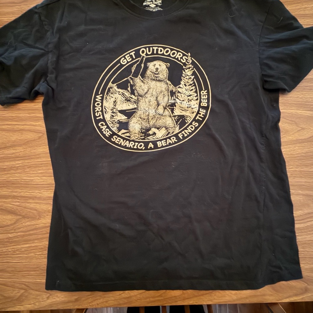 Get Outdoors worst case scenario a bear finds the beer Graphic Tee